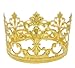 POKERGODZ Vintage Mini Princess Crown Cake Topper Small Wedding Birthday Party Decoration (Gold)