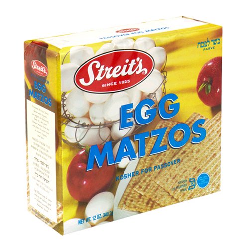 Streits Matzo, Egg/Onion, 11-Ounce Box (Pack of 8)