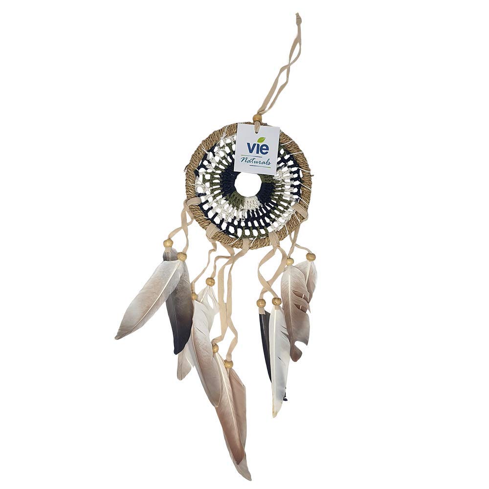 Vie Naturals Crochet Dream Catcher 12Cm (Black & White)