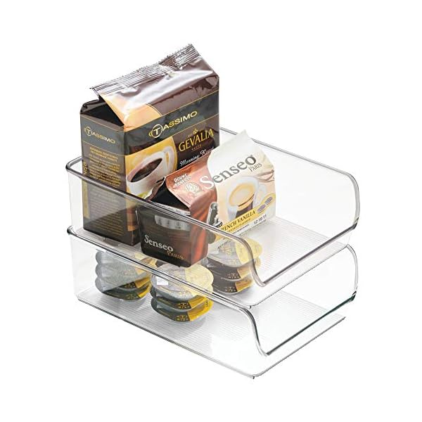 iDesign Fridge Organiser, Stackable Storage Container , Large BPA-free Clear Drawer Organizer for Kitchen, Fridge and…