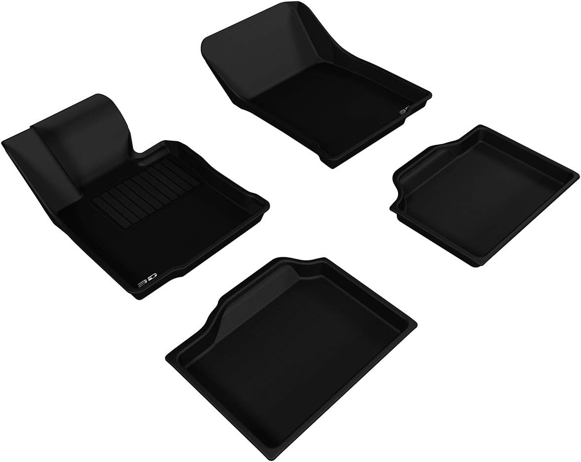 3D MAXpider All 2 Row Custom Fit Floor Mat for Select Mini Countryman Models - Kagu Rubber (Black)