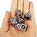 Haxtec 7PCS Metal Dice Copper Black D&D Dice Set for Dungeons and Dragons Gifts Games-Glossy Enamel Dice (Copper Black)