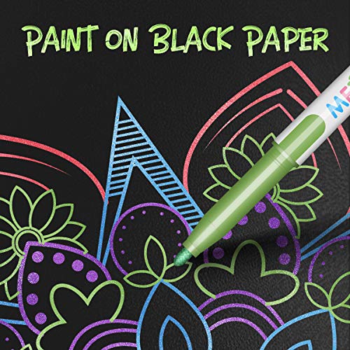 Metallic Permanent Markers for Black Paper DAPAWIN Set of 12 Scrapbook