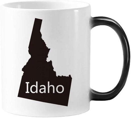 Amazon Co Jp アイダホ州 アメリカ合衆国アメリカ アメリカ地図のシルエットのモーフィング熱感度変更カラーマグカップギフトミルクコーヒー350 Mlのハンドル ホーム キッチン