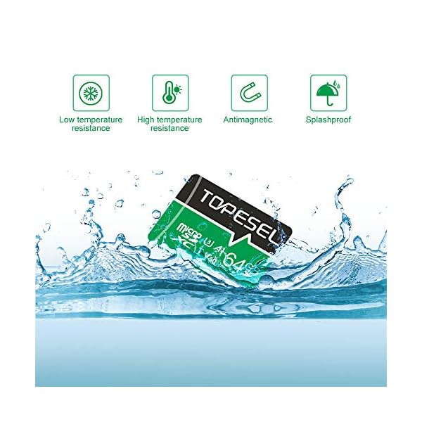 TOPESEL 64 GB Micro-SD-Karte Speicherkarten U3 V30 Micro SDXC UHS-I TF Karte für Cemera/Drohne/Dashcam (1 Pack U3 A1 V30… – Bild 8
