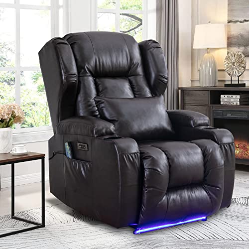 IPKIG Power Recliner Chair with LED Lights, Electric Recliner Chair