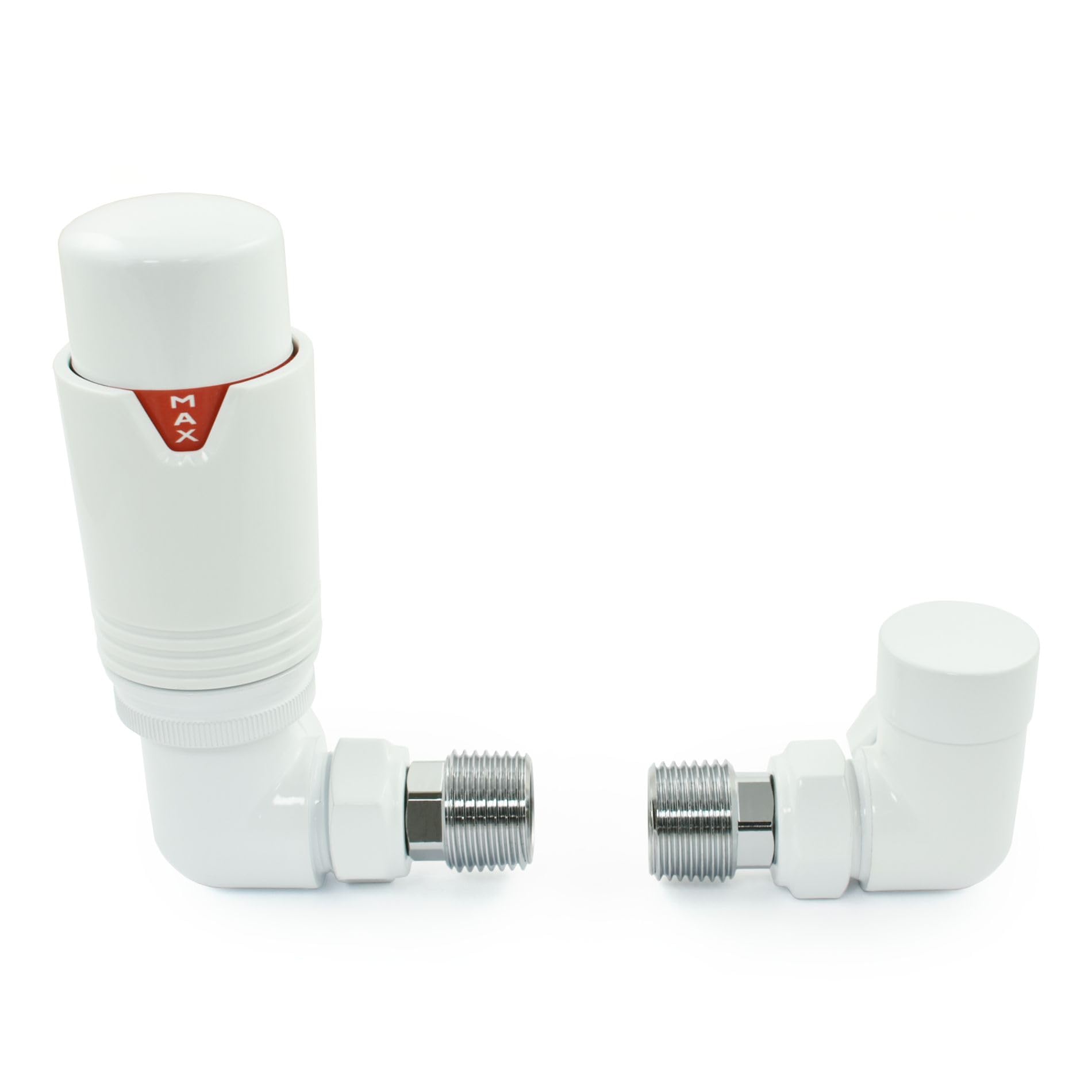 Thermostatic Radiator Valve White Corner TRV – Style (All White)