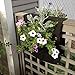Delectable Garden Cloth 2 Pocket Saddlebag Hanging Vertical Garden Fence Bag Planter Pocket for Yard and Garden Home Decoration-Hangs Flowers on Both Sides of The Fence