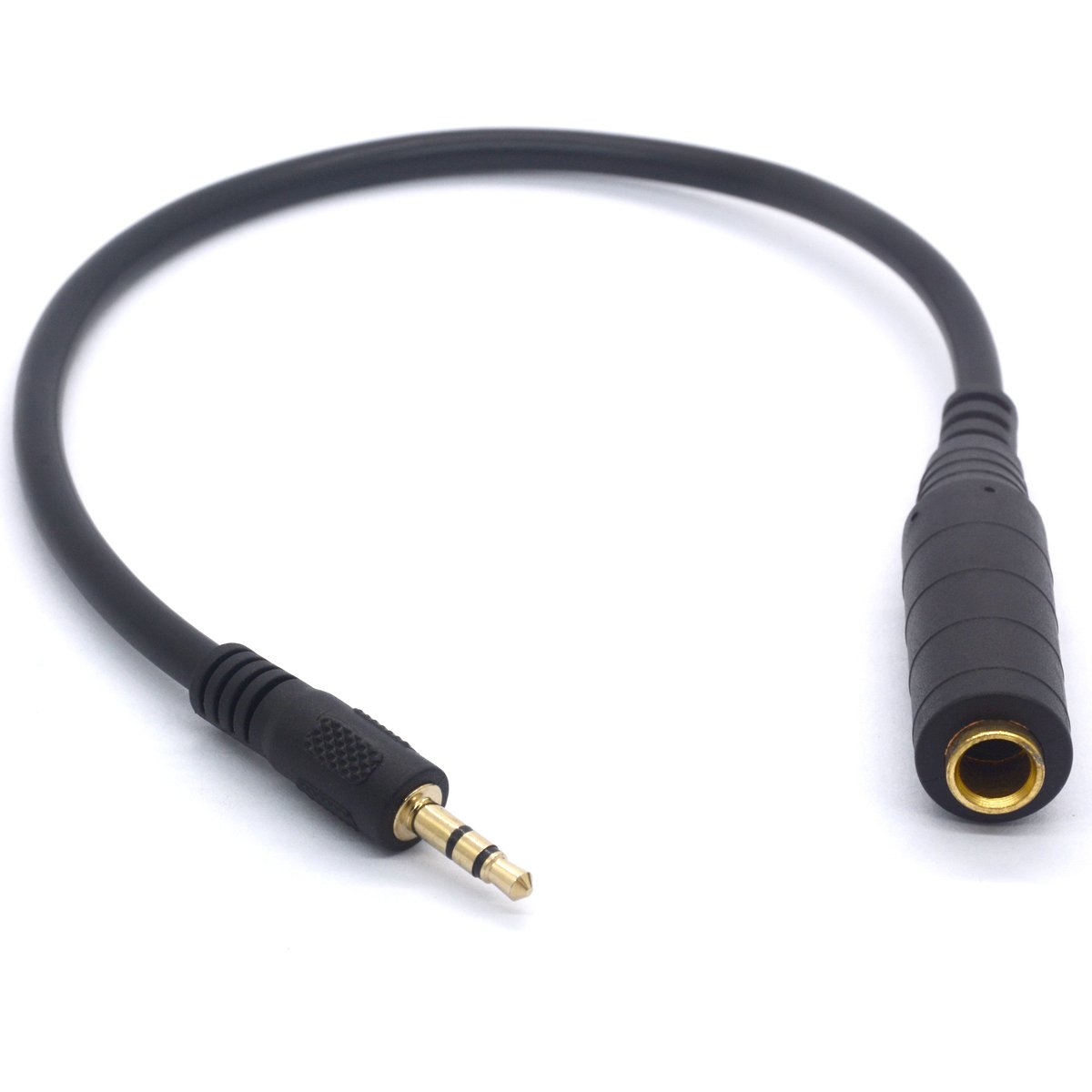 Tomost 6.35 Female to 3.5 Male Plug Jack Stereo Hifi Mic Audio Extension Cable 30cm Short 3.5mm Male 6.35MM Female Audio Line cable (Dual Channel)