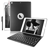 New iPad 9.7 Keyboard Case,Boriyuan Protective Folio Utra Slim Hard Shell Light Weight Stand Smart Cover with Backlit Bluetooth Keyboard and Auto Sleep/Wake for Apple iPad 9.7 2017 2018 Tablet