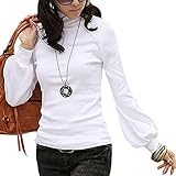 LATH.PIN Womens Long Sleeve Turtleneck Blouse Girls Tunic T-Shirt S/M/L