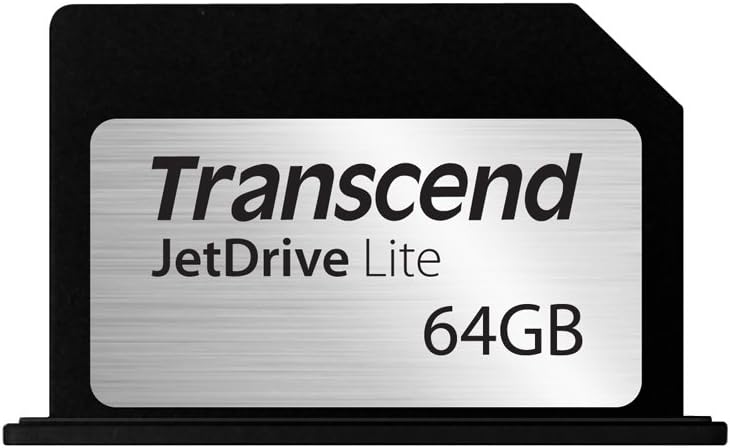 Transcend JetDrive Lite 330 64GB Storage Expansion Card, Black, Silver, 64 GB