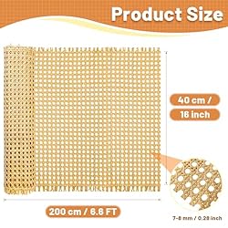 Sgran 16 Inch Plastic Rattan Cane Webbing Roll, 6.6