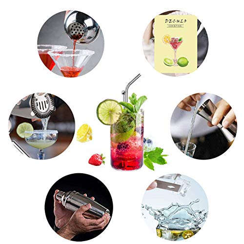 DeCuLo Cocktail-Shaker, 750 ml Martini Shaker Bar Set 5 Stück, Edelstahl Cocktail Bar Tool Kits für Anfänger, Profi… – Bild 6