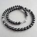 8mm Black Onyx Mens Necklace, Sterling Silver Accents, 18-24in Custom Length - Handcrafted in USA