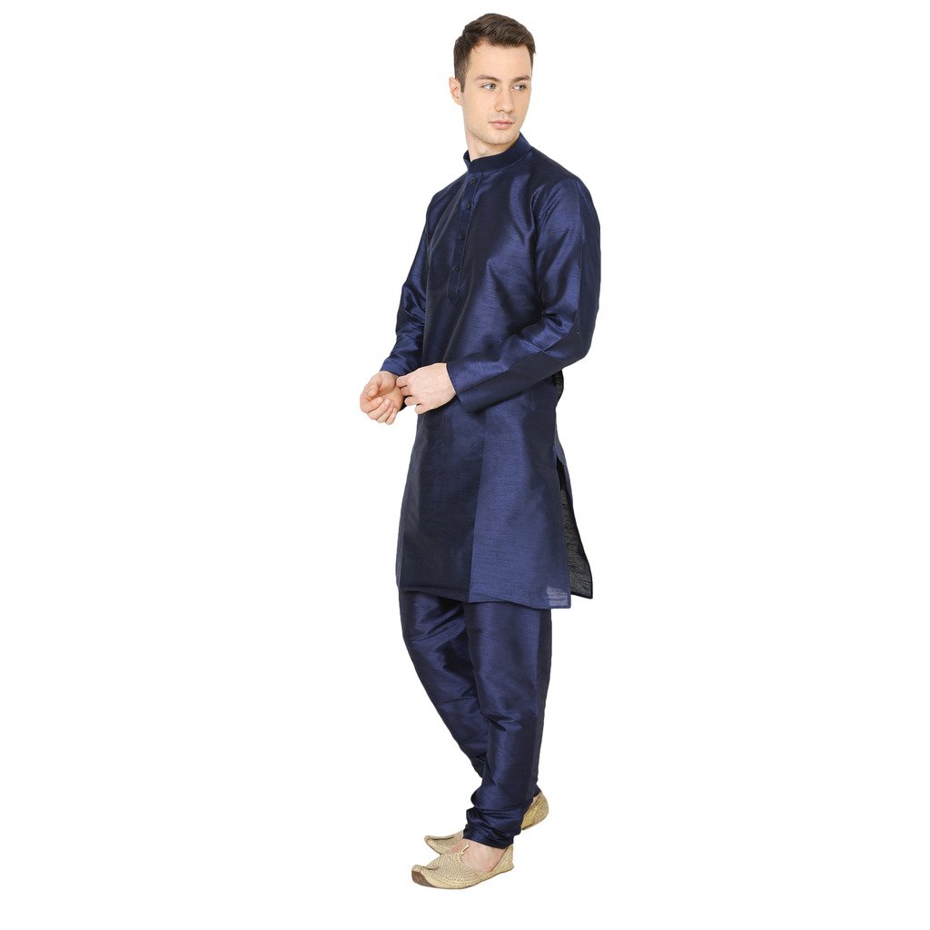 royal kurta men's silk blend kurta churidaar set