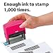 Plus Guard Your ID Stamp, Large, Pink, 1 Pad
