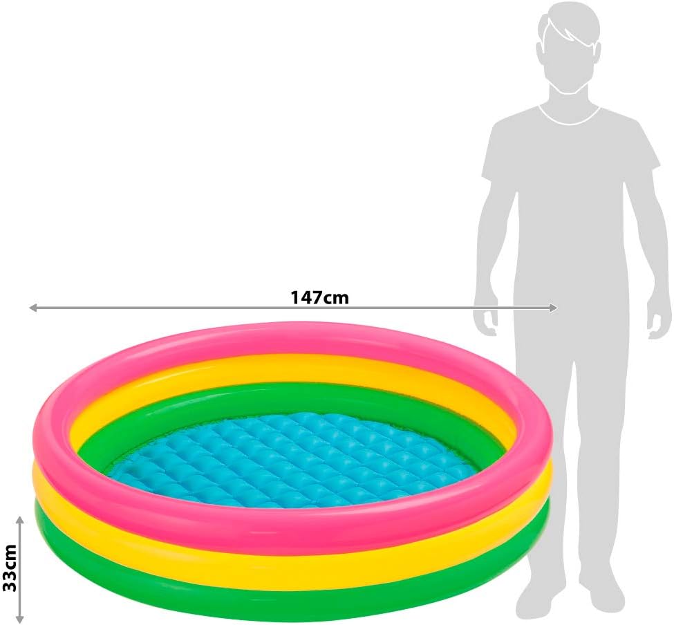 Intex Kiddie Pool - Kid's Summer Sunset Glow Design - 58" x 13": Toys & Games