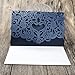 Wedding Invitation Card 50 pack, FOMTOR Laser cut Wedding Invitations Kit With Blank Printable Paper and Envelopes Navy Blue