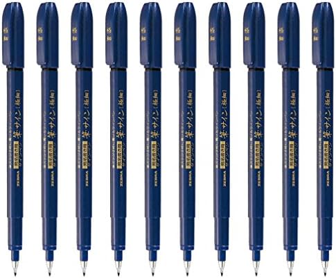 Zebra Fude Sign Brush Pen, Super Fine, Value Set of 10