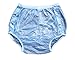 Haian Adult Incontinence Snap-on Plastic Pants Color Transparent Blue (Medium)