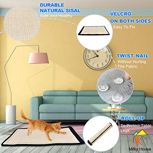 Cat Scratch Pad 2PK Non Scratch Pads Couch Corner Kitty Scratching Bed