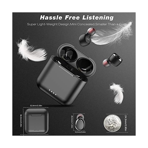 TOZO T6 Auricolari Bluetooth Senza Fili TWS Cuffie 5.0 Touch Control con  custodia di ricarica suono di alta qualità, con bassi profondi per corsa e  sport Nero - Cuffie Hi-Fi