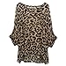 Rokou Women Chiffon Blouse Floral Batwing Sleeve Beach Cover Loose Tunic Shirt Tops