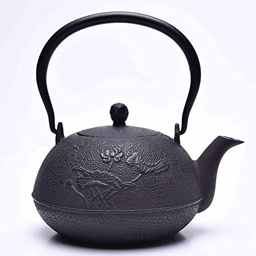 TOWA Workshop Japanese Style Cast Iron Kettle Tetsubin Teapot Black 44 oz (1.3L)