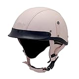 Woljay Leather Motorcycle Vintage Half Helmets