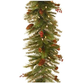 Amazon.com: 6' Pre-Lit Artificial Christmas Garland - Soft White LED
