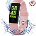 MorePro Fitness Activity Tracker Heart Rate Blood Pressure Monitor, IP68 Wateproof Smart Watch with Blood Oxygen HRV Health Sleep Tracking, Smartwatch Calorie Counter Pedometer for Women Men (Pink)