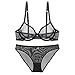 Women See-Through Lace Push Up Transparent Sheer Bras for Women
