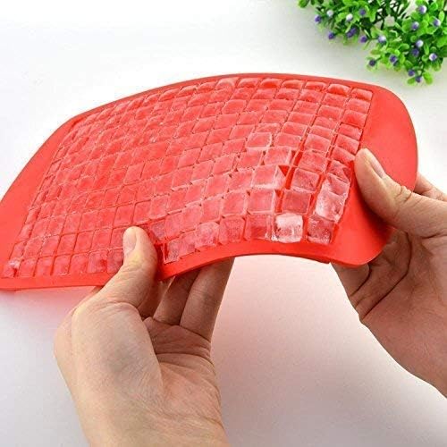 WHOLE MART® Mini Square Shape Ice Cube Tray 160 Grid Creative Silicone Ice Cube Whisky Chocolate Mold