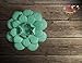GIFTME 5 Turquoise Flower Metal Wall Decoration for Living Room(13X2.5 inch)