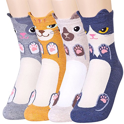Womens Best Socks Gift SetCute Animals Art Cartoon Character Funny