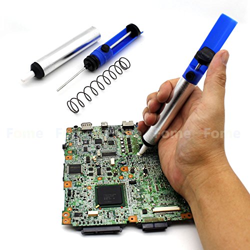 Soldering Iron Kit, FOME 60W 110V Adjustable Temperature Electric Soldering Iron Kit with Welding Tool and Accessories Tweezers Iron Tips Double-sided Solder Assist Tools and PU Carrying Bag