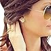 Fashion Gold Plated T Studs Earrings 1cm x 1cm Casual and Glamorous