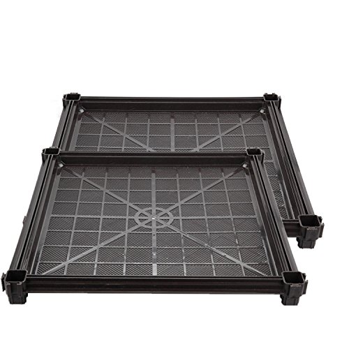 T4U Plastic Assemble Raised Elevated Garden Bed Component- Base Plate, Pack of 2