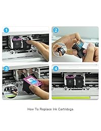 H & Bo Remanufactured 63 x l Cartucho de tinta High Yield Nivel de tinta visualización 2 Negro Uso con HP Envy 4520 4516 Officejet 4650 3830 3831 4655 Deskjet 2130 1112 3630 Impresora (2BK)