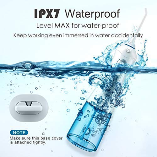 iTeknic Water Flosser for Teeth, 300ml Professional Cordless Dental Oral Irrigator with 5 Jet Tips Teeth Cleaner for Braces, 3 Modes, IPX7 Waterproof for Home Travel, USB Rechargeable