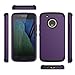 SKYLMW Moto G5 Plus Case, Three Layer Heavy Duty High Impact Resistant Hybrid Protective Cover Case for Moto G Plus (5th Generation),Purple/Black