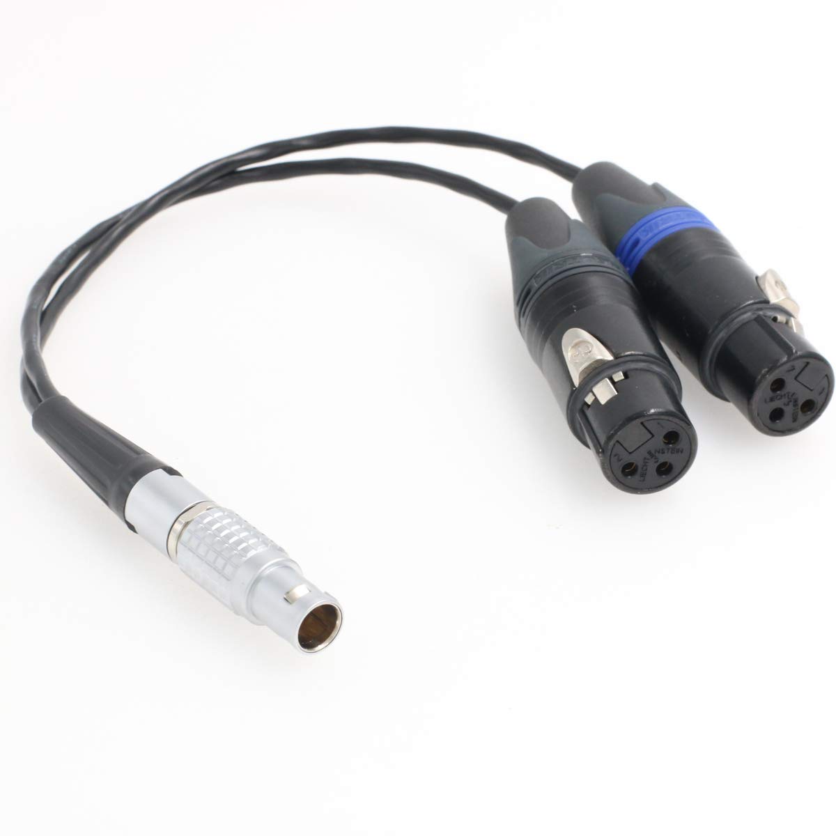 SZRMCC Mic Audio Breakout Input Cable 10 pin Male to Dual XLR 3 pin Female for Atomos Shogun Inferno Monitor Record (Straight)