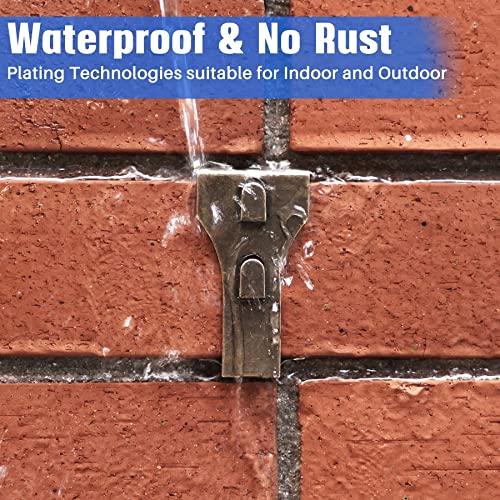 (20 Pack) Brick Wall Clips for Hanging, Fits Brick 2 1/4 to 2 3/8 in