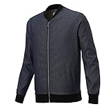 Majeclo Men's Supremacy Denim Bomber Jacket