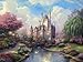 DJ1860 Cinderella Castle Disney Painting Art 32x24 Print POSTER