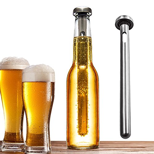 Dernord Beer Chiller Keeps Beer Cold Longer Chill Brew Beer Chillers Stainless Steel Bottle Wine Beverage Cooler Cooling Sticks ?Pack of 2?
