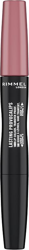 Rimmel, Lasting Provocalips, Labial fijo, 400 Grin & bare it, Paso 1: 2,3mL, Paso2: 1,6g