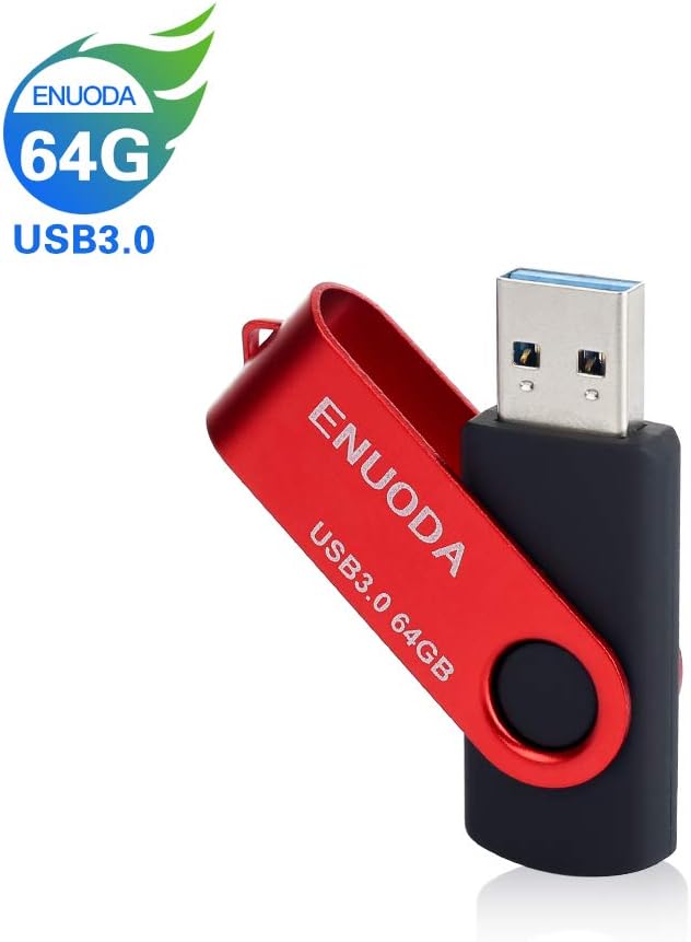 Memory Stick 64GB ENUODA USB 3.0 Flash Drives Swivel Design Fold