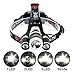 5000 Lumens Max Headlamp, BESWILL 3 LED 4 Modes headlight, Hands-free water-resistant Flashlight, Power Bank, Rechargeable Led headlamp for Outdoor Sports with 2 Lithium Batteries (RJ5000)